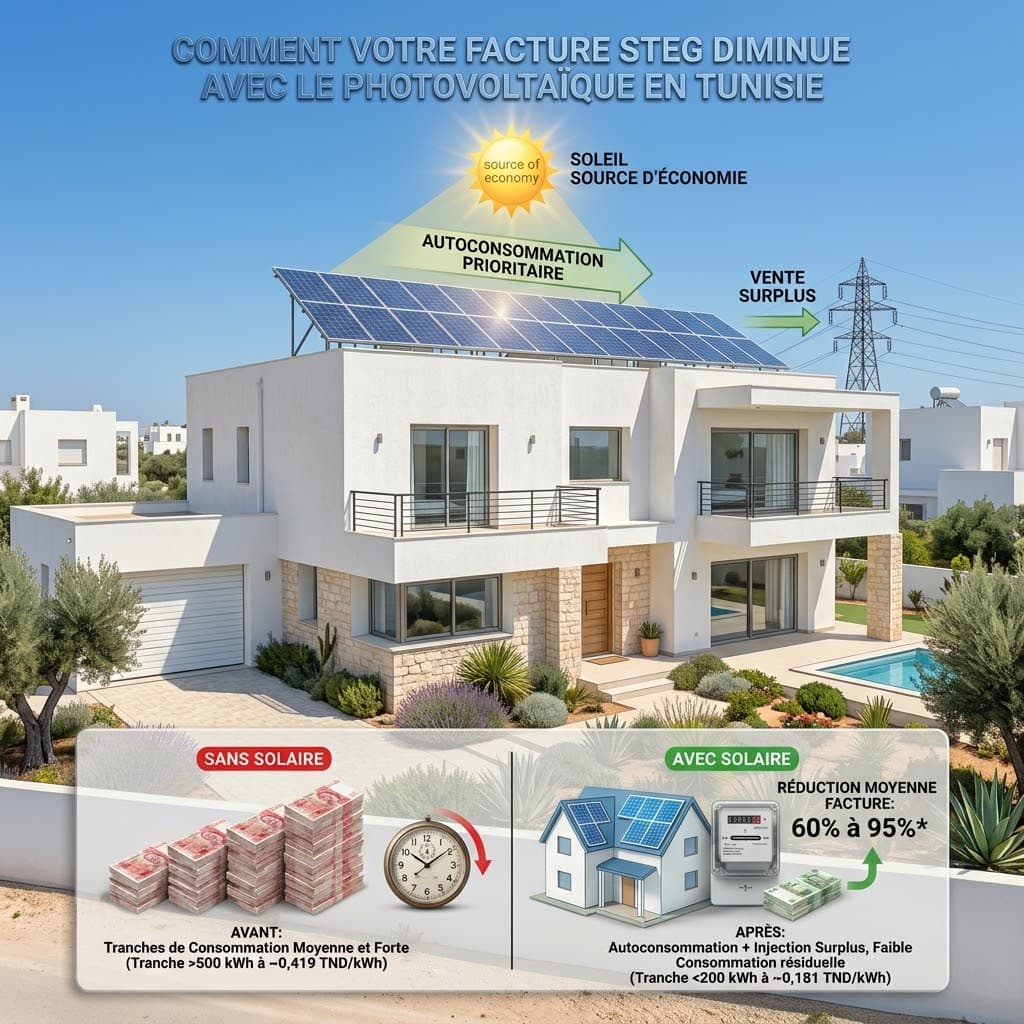 De combien ma facture d'électricité STEG va-t-elle diminuer ?
